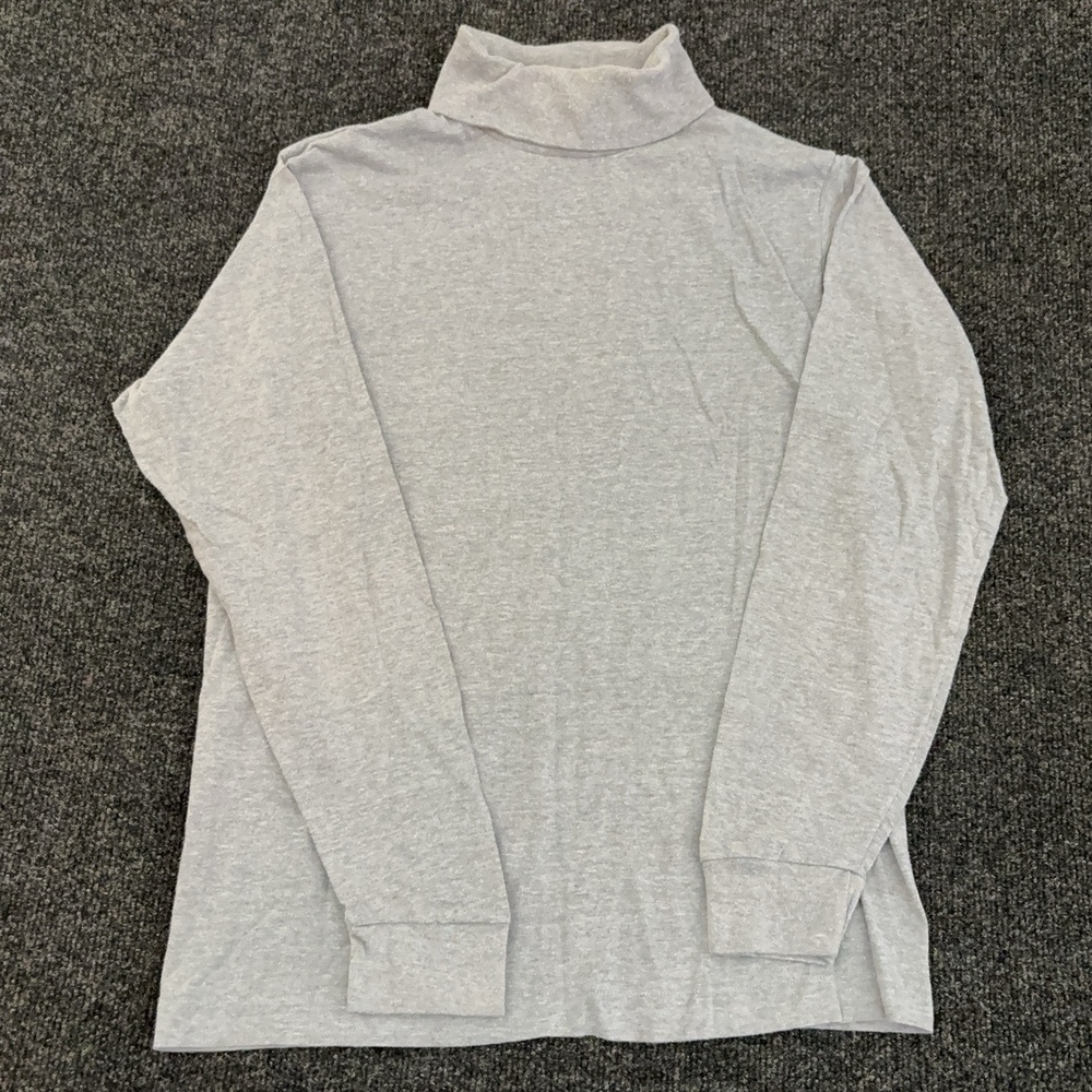 Vintage Jockey Shirt Mens L Gray Turtleneck Long Sleeve Made In USA T Shirt